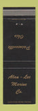 Matchbook Cover - Alan Lee Marine Painesville OH