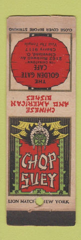 Matchbook Cover - Golden Gate Cafe Cleveland OH Chinese WEAR