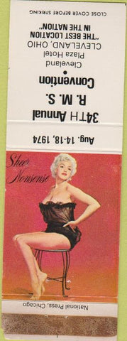 Matchbook Cover - RMS 1974 Cleveland OH pinup WORN