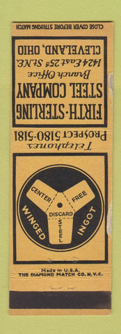 Matchbook Cover - Firt Sterling Steel Cleveland OH