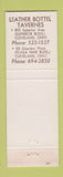 Matchbook Cover - Leather Bottle Taverne Steak House Cleveland OH