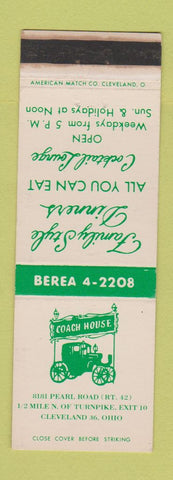 Matchbook Cover - Coach House Cleveland OH WEAR