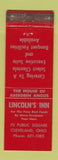 Matchbook Cover - Lincoln's Inn Cleveland OH WORN