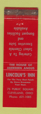 Matchbook Cover - Lincoln's Inn Cleveland OH WORN