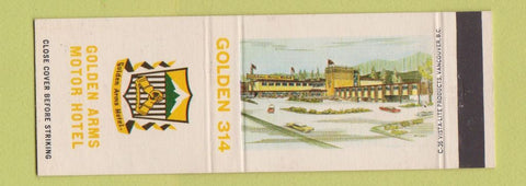 Matchbook Cover - Golden Arms Hotel BC