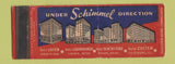 Matchbook Cover - Schimmel Hotels Lincoln Omaha NE Wichita KS Galesburg IL