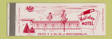 Matchbook Cover - Holiday Motel Brattleboro VT Full Length