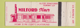 Matchbook Cover - Milford Diner PA Full Length