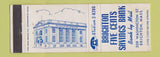 Matchbook Cover - Brighton Five Cents Savings Bank Brighton MA