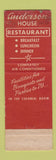 Matchbook Cover - Anderson House Restaurant Glenolden PA WEAR