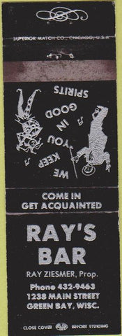 Matchbook Cover - Ray's Bar Green Bay WI