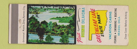 Matchbook Cover - Greenleaf Lake State Park Braggs OK