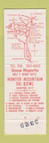 Matchbook Cover - Hunter Mountain Ski Bowl skiing Hunter NY