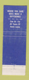 Matchbook Cover - Clintonville Federal Savings WI