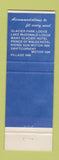 Matchbook Cover - Glacier National Park MT WEAR Full Length