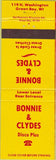 Matchbook Cover - Bonni Clydes Disco Green Bay WI