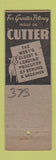 Matchbook Cover - Cutter Vaccines Labs Berkeley CA Uncle Sam