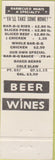 Matchbook Cover - Bernice's BBQ Naples FL