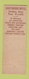 Matchbook Cover - Hawthorne Motel Galesburg IL