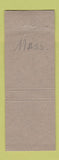 Matchbook Cover - Abner Wheeler House Framingham MA