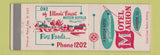 Matchbook Cover - Motel Marion IL