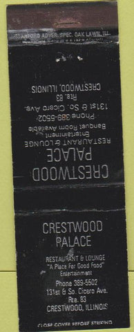 Matchbook Cover - Crestwood Palace Crestwood IL WEAR