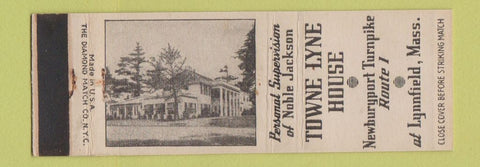 Matchbook Cover - Towne Lyne House Lynnfield MA