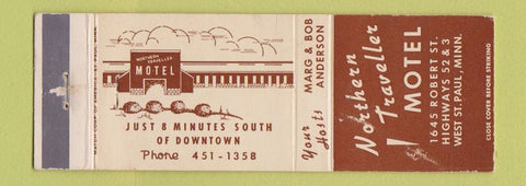 Matchbook Cover - Northern Traveller Motel West St Paul MN WEAR