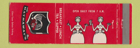 Matchbook Cover - Hathaway's Restaurant girlie Cincinnati OH