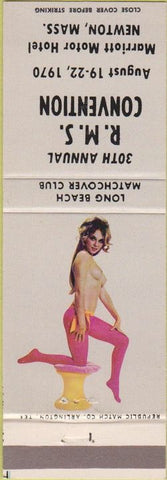 Matchbook Cover - RMS Convention 1970 Newton MA Republic Match pinup