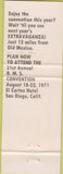 Matchbook Cover - RMS Convention 1970 Newton MA Republic Match pinup