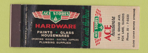Matchbook Cover - Ace Hardware Fox Lake IL