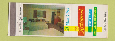 Matchbook Cover - Autoport Motel State College PA