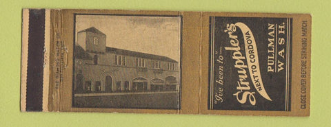 Matchbook Cover - Struppler's Pullman WA fountain