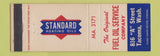 Matchbook Cover - Standard Heating Oils Fuel Service Tacoma WA