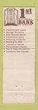 Matchbook Cover - 1st National Bank Carlton MN WEAR