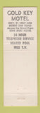 Matchbook Cover - Gold Key Motel Las Vegas NV