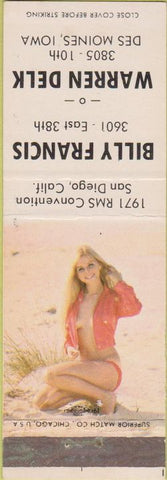 Matchbook Cover - 1971 RMS Convention San Diego CA pinup