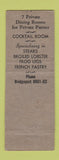 Matchbook Cover - Charlie's Cafe Exceptionale Minneapolis MN WEAR