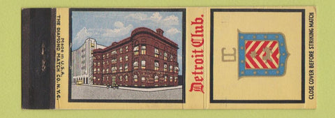 Matchbook Cover - Detroit Club MI