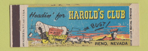 Matchbook Cover - Harold's Club Casino Reno NV Full Length
