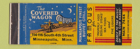 Matchbook Cover - Covered Wagon Minneapolis MN