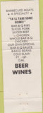 Matchbook Cover - Bernice's BBQ Naples FL