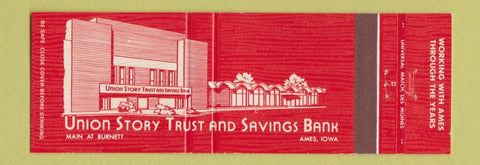 Matchbook Cover - Union Story Trust and Savings Bank Ames IA Full Length