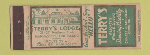 Matchbook Cover - Terry's Lodge Manhassett LI NY