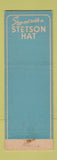 Matchbook Cover - Stetson Hats Zanzinger WEAR