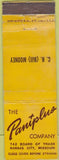 Matchbook Cover - The Parriplus Co Kanas City MO dough WEAR