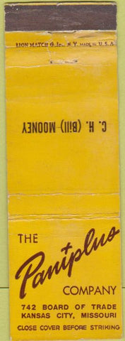 Matchbook Cover - The Parriplus Co Kanas City MO dough WEAR