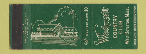 Matchbook Cover - Wachusett Country Club West Boylston MA