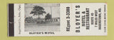 Matchbook Cover - Bloyer's Motel Restaurant Hagerstown MD WEAR